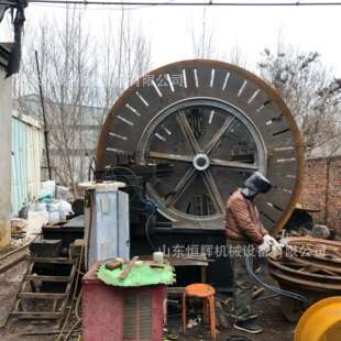 矿用固定式凿井天轮斜井提升铸钢天轮钢丝绳游动天轮矿山机械配件