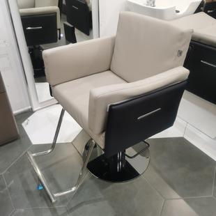 网红理发店椅子发廊专用烫染修面座椅美发店圆盘剪发凳可升降放倒