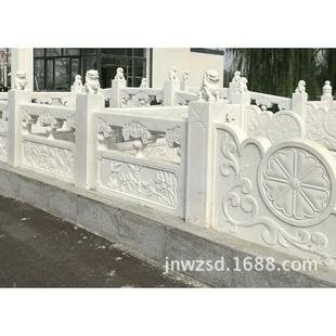 汉白玉桥栏杆哪里卖景区石刻栏杆图片大全桥面白石栏杆多少钱