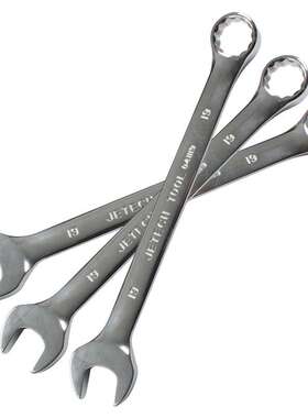 捷科COM-S8梅开两用扳手梅花开口扳手组8件套铬钒钢镀铬5.5-19mm