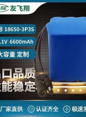 18650-3P3S11.1V6600mAh电池组音箱手电筒应急灯自行车灯