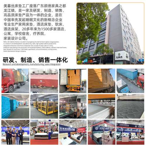 全拆卸冰丝面料可水洗3D科技透气材料偏硬20CM厚床垫席梦思两用