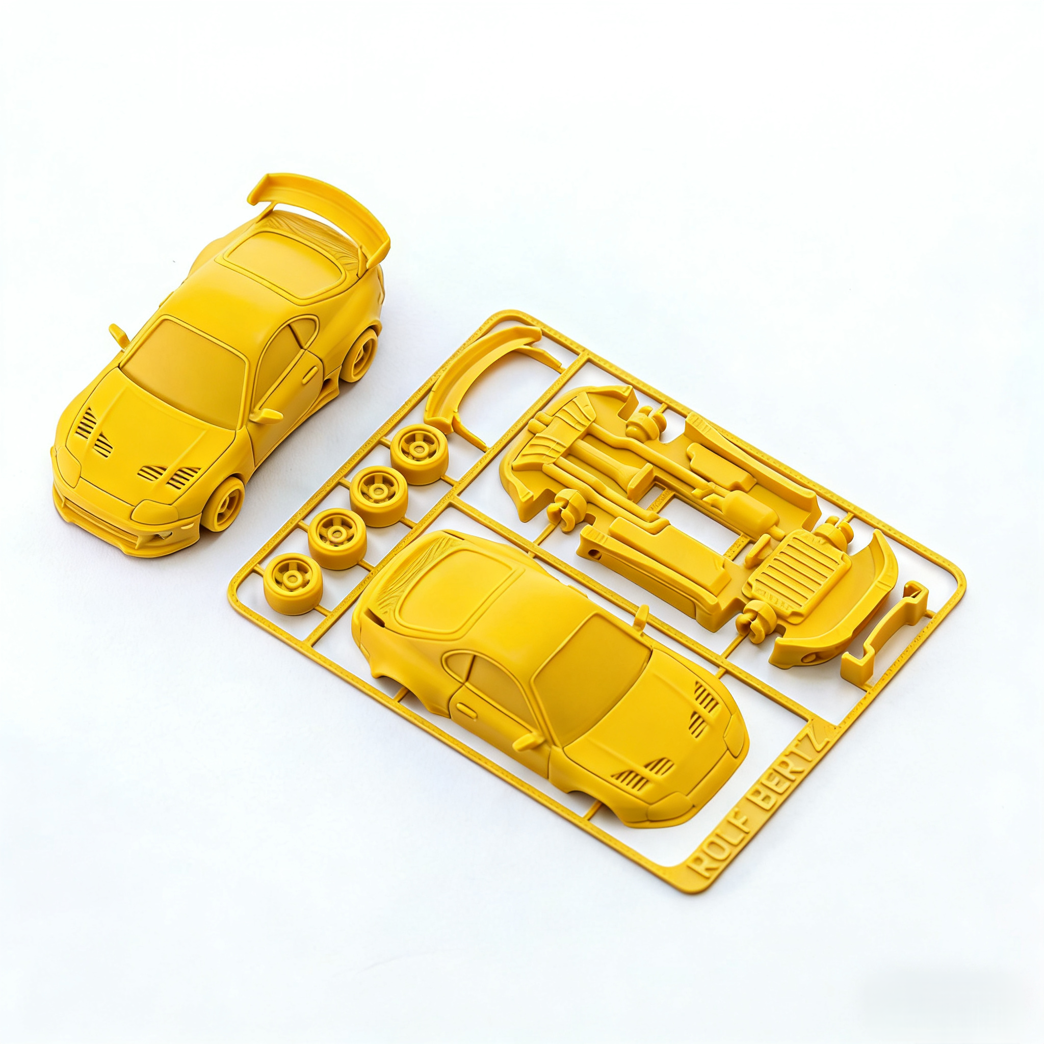 丰田Supra MK4 3D打印汽车模型1比64拼装模型买1送1益智解压玩具