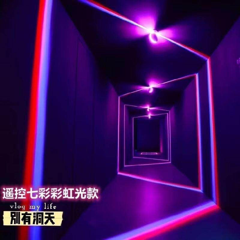 网红led走廊过道窗台灯酒店ktv灯门框线条灯进门射线灯七彩射灯厂
