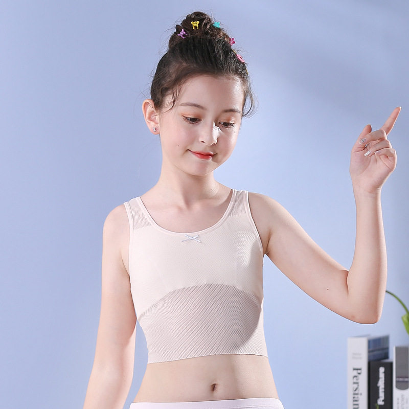 女童背心女短款上衣露肚脐无痕
