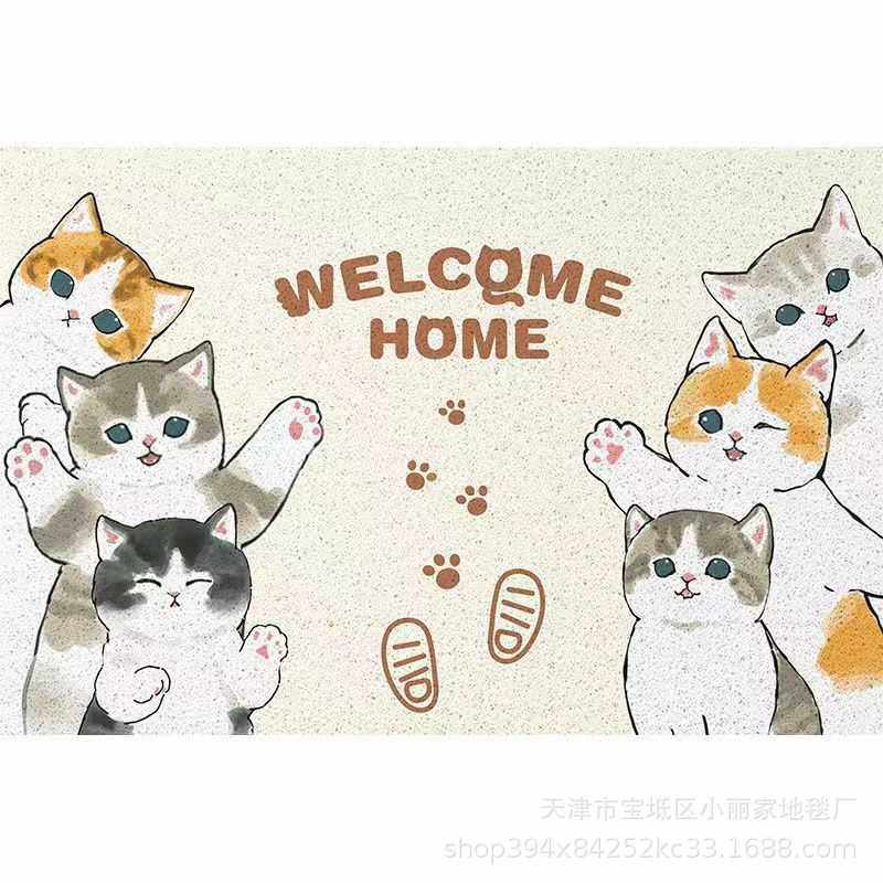 玄关入户门地垫pvc水洗耐脏脚垫进门门口丝圈可裁剪门垫萌宠地毯,家庭/个人清洁工具,地垫,淘宝优惠券,粉丝福利购,淘宝优惠卷
