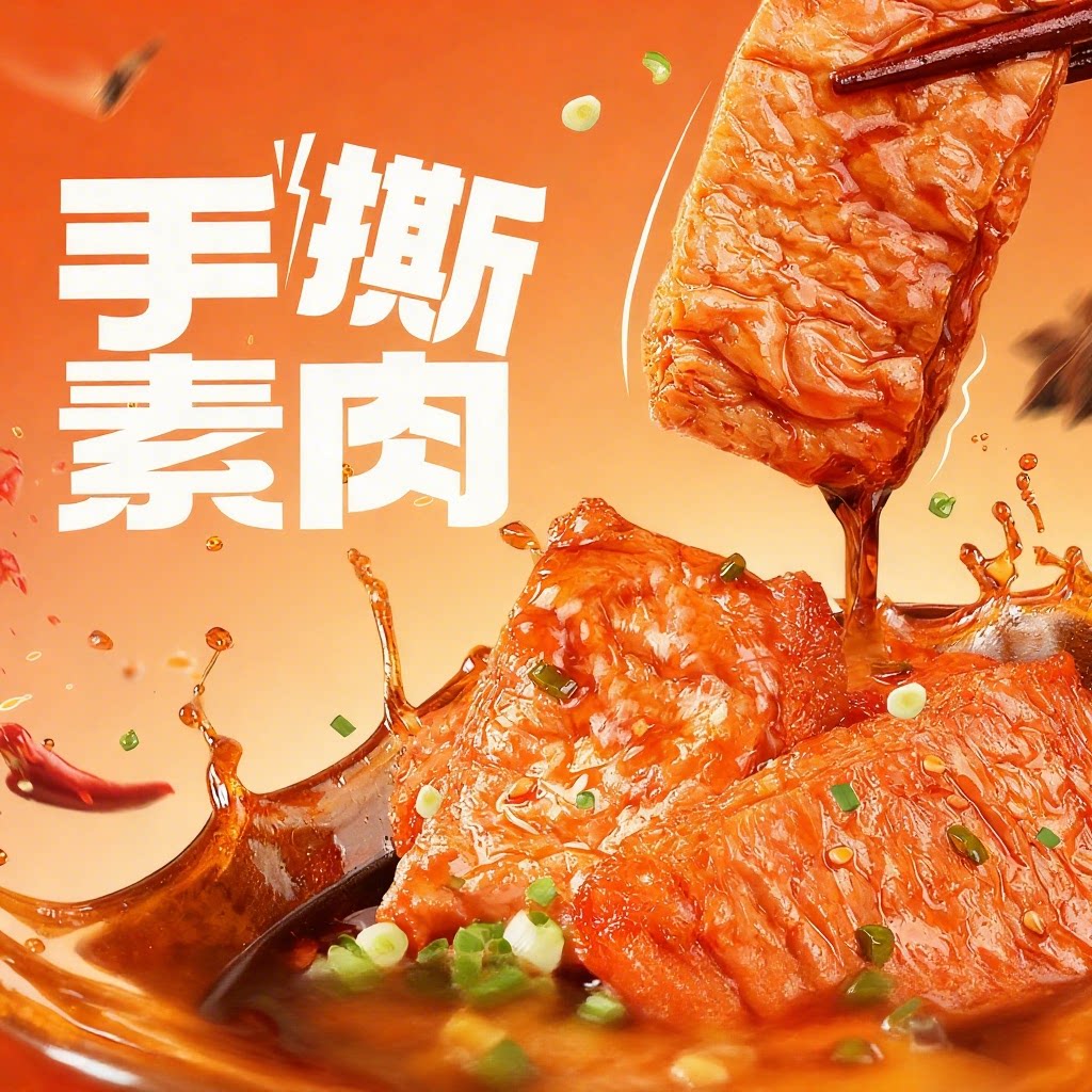 百草味手撕素肉200g豆干豆腐干素食辣条零食麻辣小吃豆制品精品