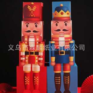 胡桃夹子堆头卡通圣诞节日用品布置摆件场景装饰活动气球盒子现货