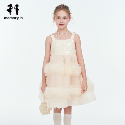 memoryin童装网纱连衣裙