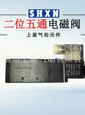 4V210-08电磁阀DC24V AC220V二位五通电磁阀310-10 410-15 110-06