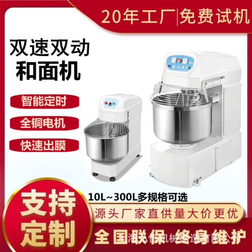 现货260L和面机 120公斤双速双动打面 300L全自动立式揉面搅面机