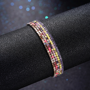 5层叠带手链多层叠戴手链女时尚闪亮手链饰品