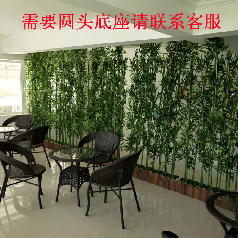 仿真人造假竹子环保隔断屏风竹子酒店客厅装饰细水竹毛竹婚庆金色