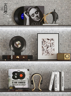 复古老式留声机唱片机模型咖啡馆音乐吧台壁龛电视柜装饰软装摆件