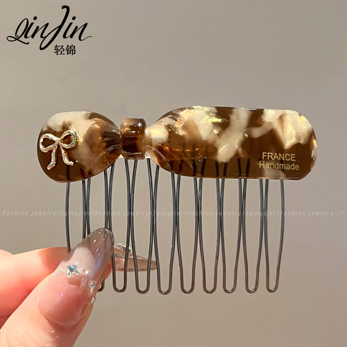 醋酸蝴蝶结刘海发梳发夹