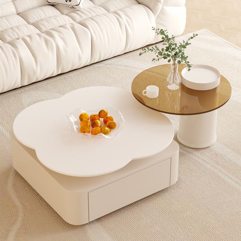 奶油风花朵云朵岩板茶几客厅家用小户型意式极简方形茶桌茶台组合,住宅家具,茶几,淘宝优惠券,粉丝福利购,淘宝优惠卷