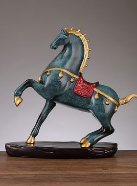 马摆件招财客厅玄关酒柜装饰品办公室书房书柜工艺品马到成功摆设