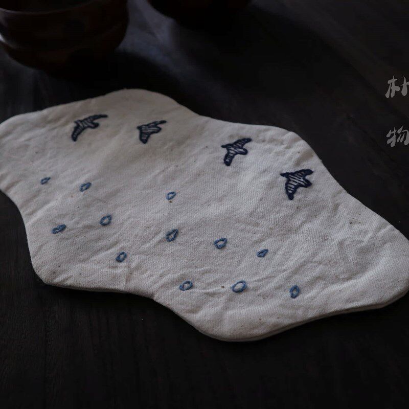 朴物 手作杯垫茶垫茶席 云朵垫 手工布艺垫子