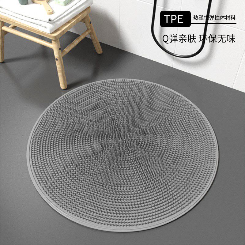 硅胶按摩垫浴室防滑垫吸盘后背搓背洗澡搓澡贴墙擦背搓脚地垫