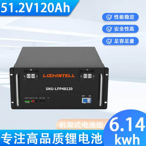 51.2v120ah200ah磷酸铁锂储能电池机架式储能 Lifepo4 5kwh 10kwh