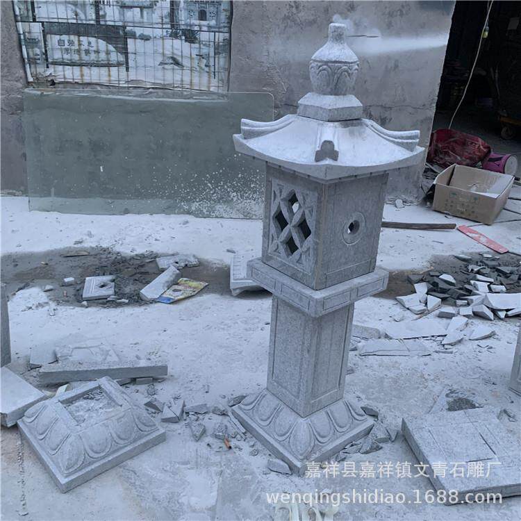 制作园林景观石雕灯塔 石灯 大理石镂空石头灯塔 整洁牢固