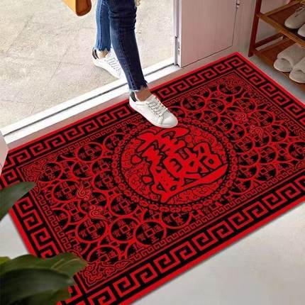【下单立减30】入户门垫家用喜庆新中式脚垫卧室厨房门厅毯可裁剪