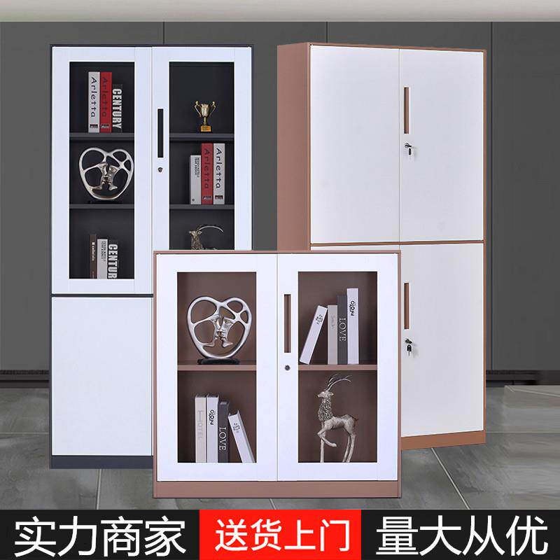昆明拆装套色文件柜窄边铁皮财务凭证资料柜办公钢制文件柜
