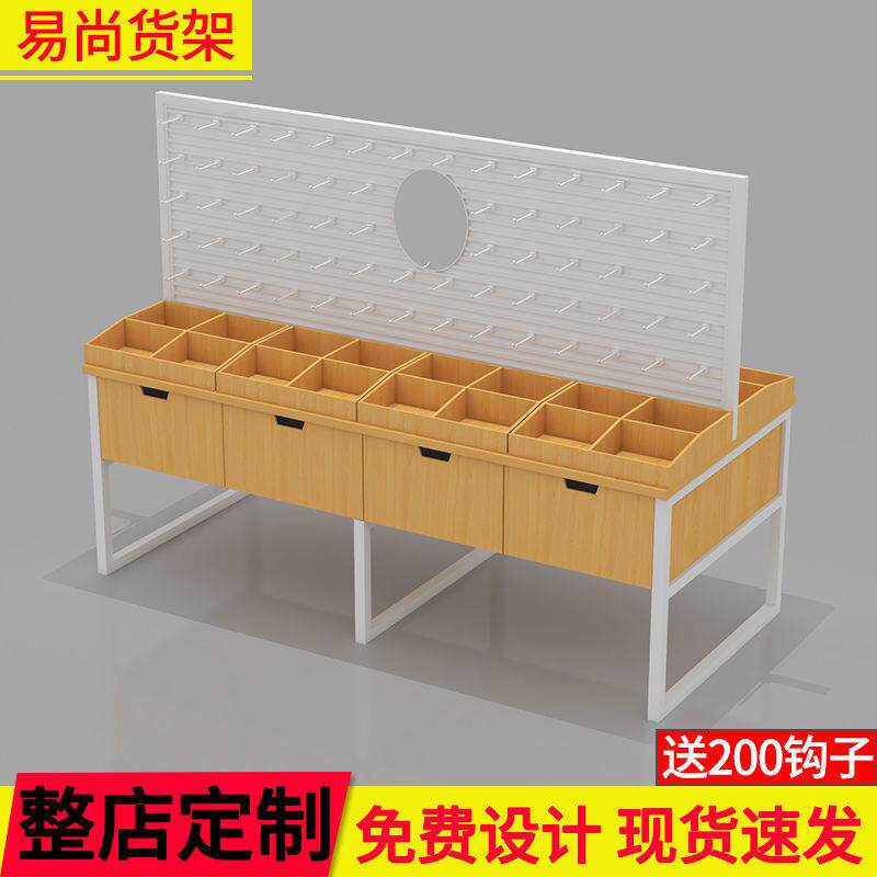 名创双面耳环柜优品饰品柜中岛货架精品店耳饰耳坠饰品展示柜货架