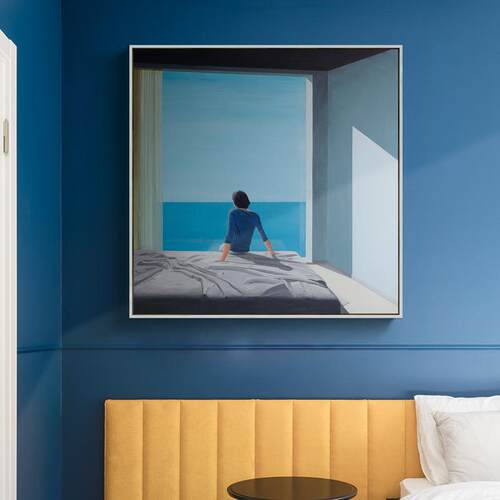 Darek grabus 海与孤独北欧现代装饰画客厅卧室挂画简约餐厅壁画