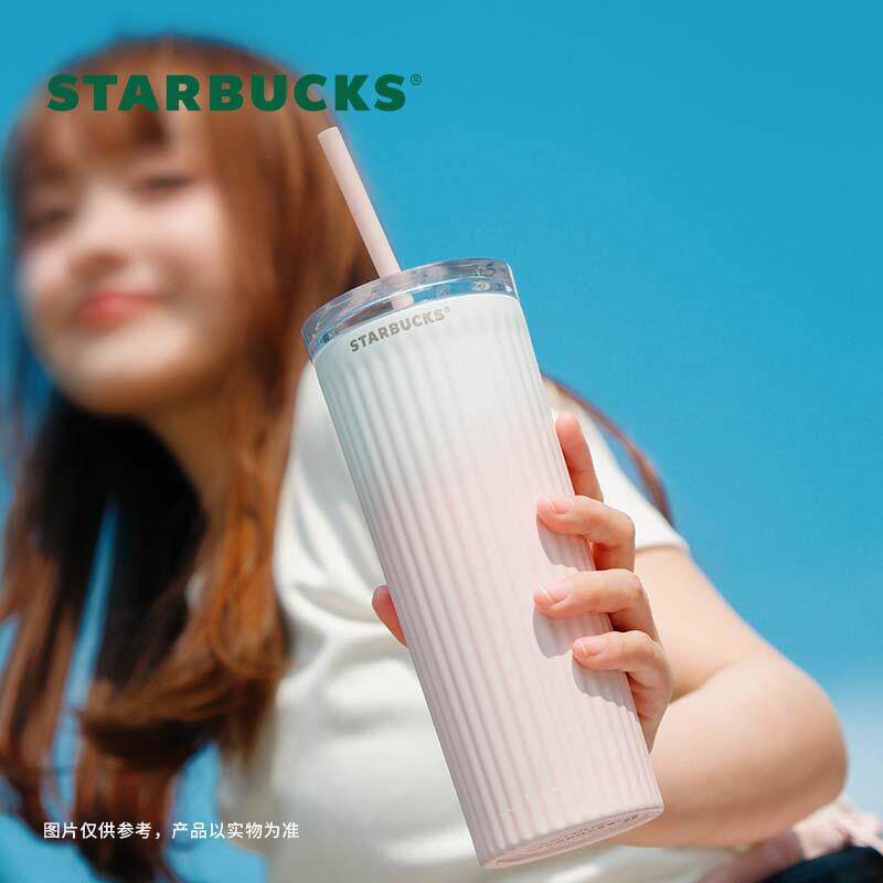 杯子不锈钢吸管杯大容量高颜值薯条杯便携保温默认项绢花无