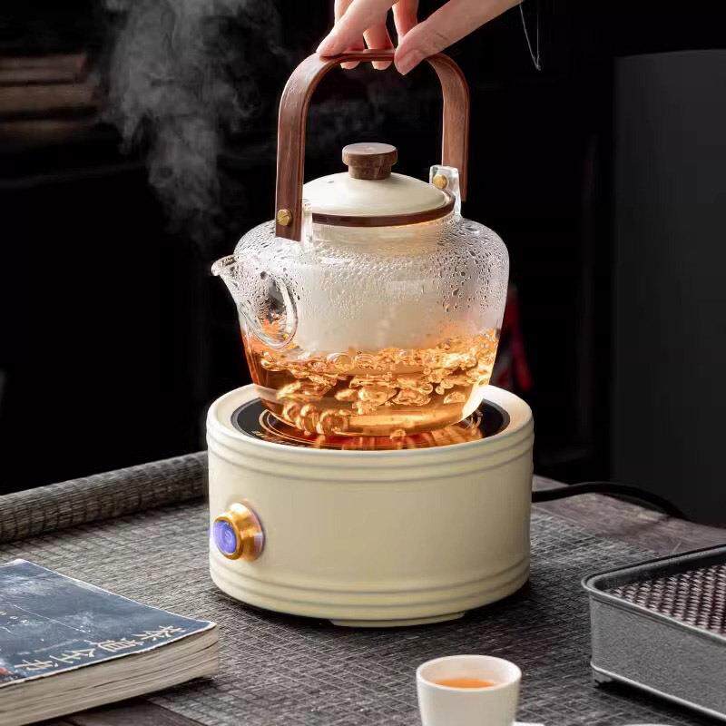 电陶炉套装围炉煮茶炉玻璃烧水壶小型茶具电热茶炉煮茶器一件