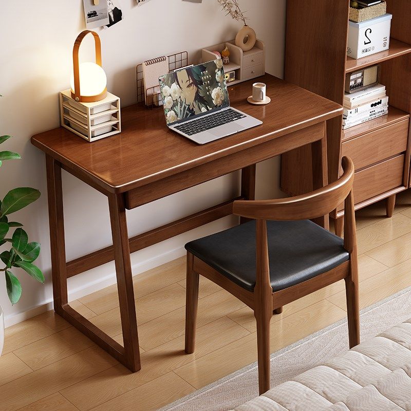 实木书桌45cm宽窄桌子小户型学生家用学习桌卧室简易电脑桌办公桌