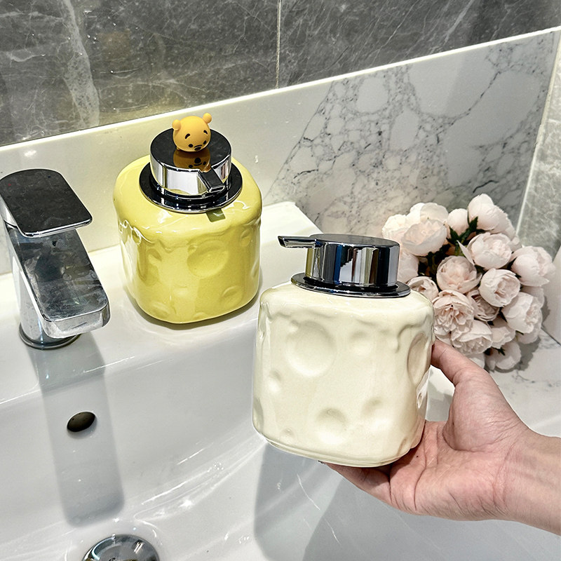 奶酪泡沫起泡器按压瓶酒店洗手液瓶子沐浴露空瓶洗发水陶瓷分装瓶