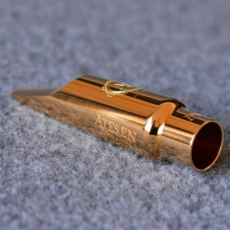 ATESEN阿特森DV中音金属萨克斯笛头黄铜镀金7号声音明亮容易吹奏