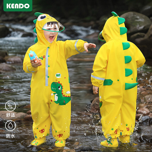 儿童雨衣宝宝连体套装全身雨靴男童女童幼儿园专用2024新款雨披