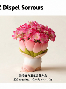 永生花束花瓶桌面装饰摆件送礼物
