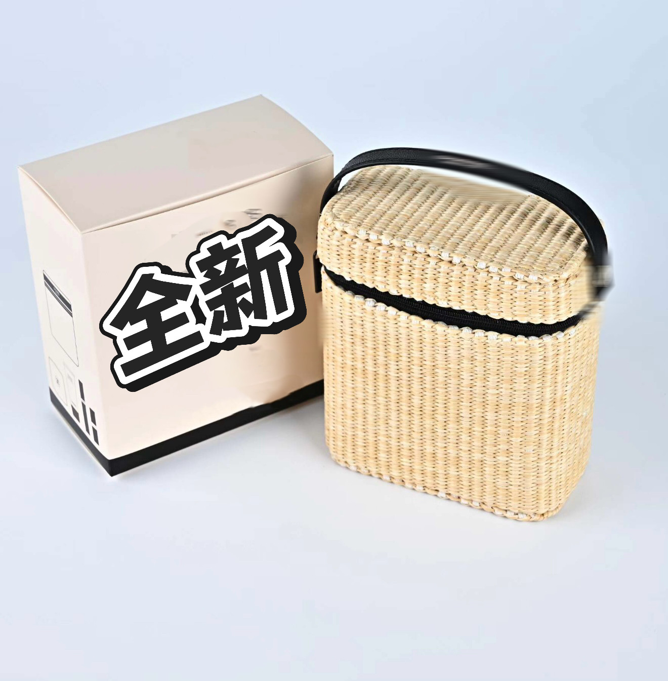 柜台赠品26新款夏限量彩妆礼盒草编化妆包收纳包便携可改造