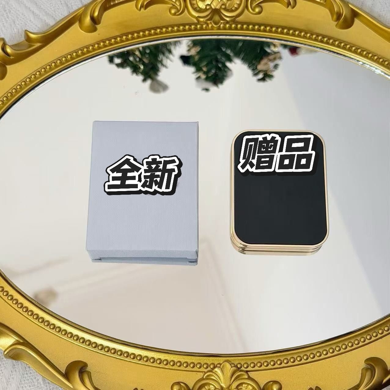 香水方形化妆镜随身小镜补妆镜折随身化妆镜