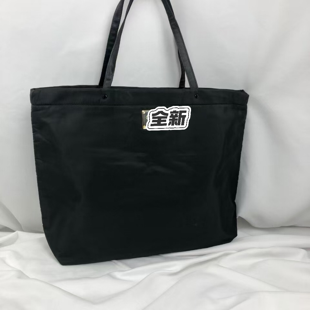新款美妆赠品手提尼龙布黑色购物袋大容量女包45x25x11