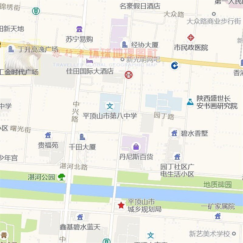 超大巨幅 平顶山市区地图订制定做 城市城区海报2021新版装饰画芯