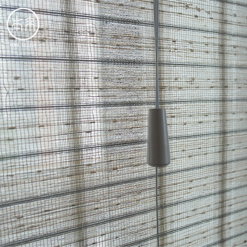 天然苎麻亚麻日阳升降折叠帘茶室民宿卷帘禅遮隔断意式定制