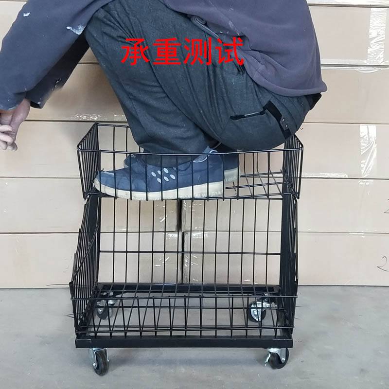 超市货架零食斜口篮便利店药店玩具店置笼移动示层叠物架展多架子