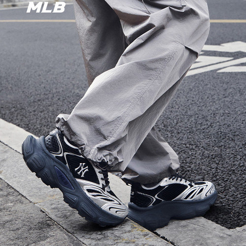 MLB男鞋女鞋休闲鞋纽约洋基厚底复古老爹鞋舒适透气情侣运动鞋