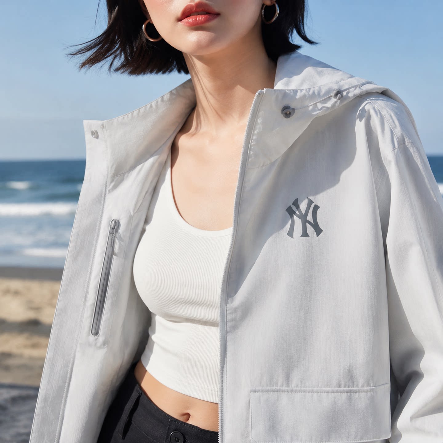 MLB官方正品NY黑色衣男女装2026秋季新款运动服夹克外套3AWJB9064图片