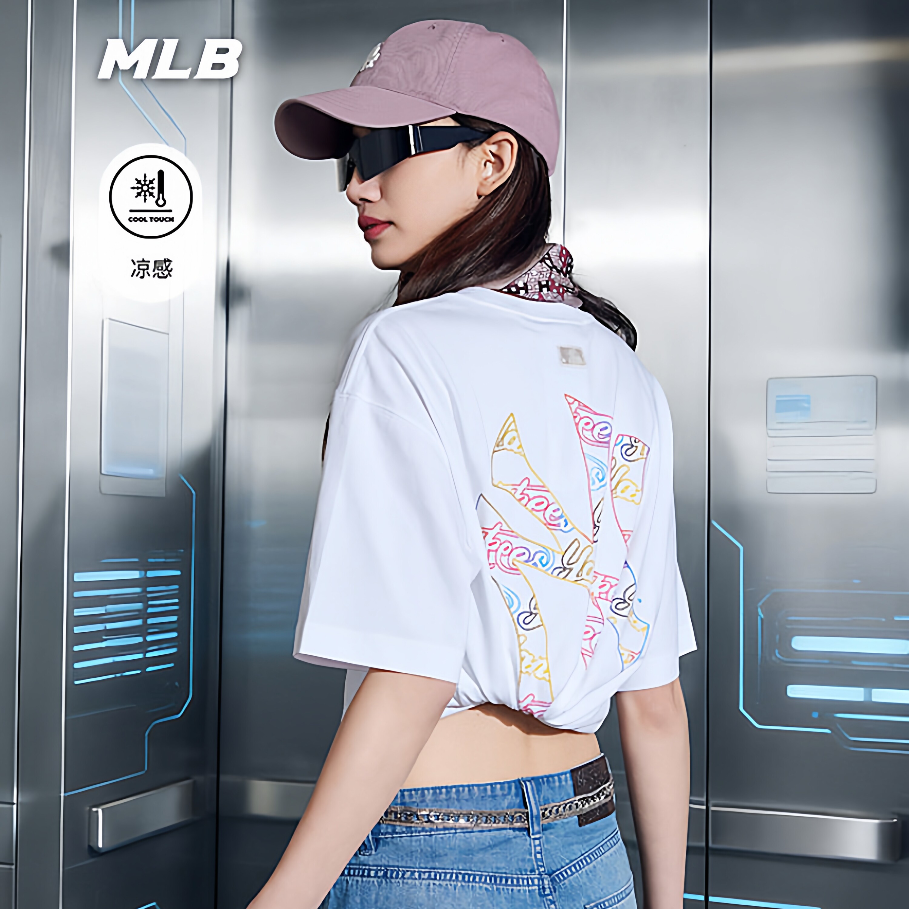 MLB官方正品涂鸦大logo短袖T恤图片