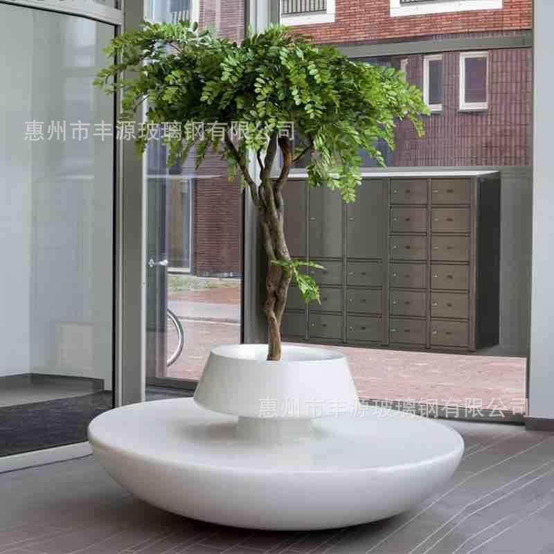 时尚圆型玻璃钢座椅绿植花盆商场景观美陈座椅花器酒店大堂户外款,模玩/动漫/周边/娃圈三坑/桌游,模型制作工具/辅料耗材,淘宝优惠券,粉丝福利购,淘宝优惠卷