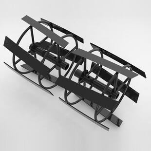 农机配件微耕机锄草轮防缠草打草轮锰钢刀片加厚锰钢圆轴除草轮