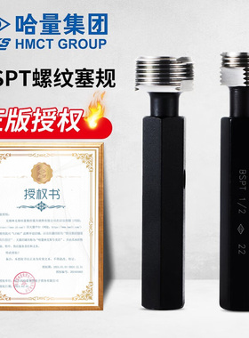 哈量BSPT螺纹塞规螺纹环规通止规锥管BSPT塞规通止规英制BSPT3/8
