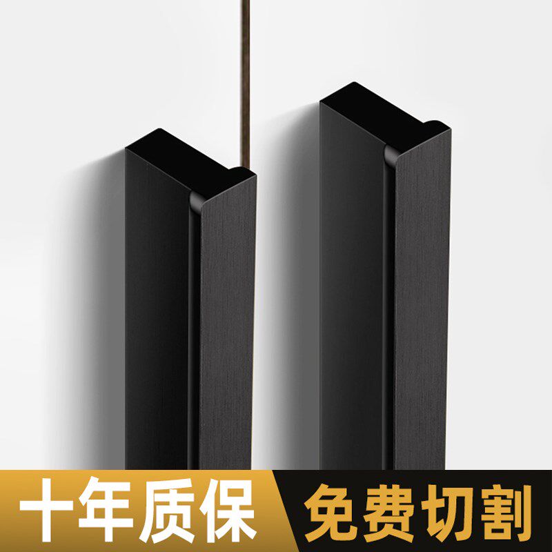现代简约柜门把手T型明装黑色香槟金灰色加长橱柜抽屉大衣柜拉手