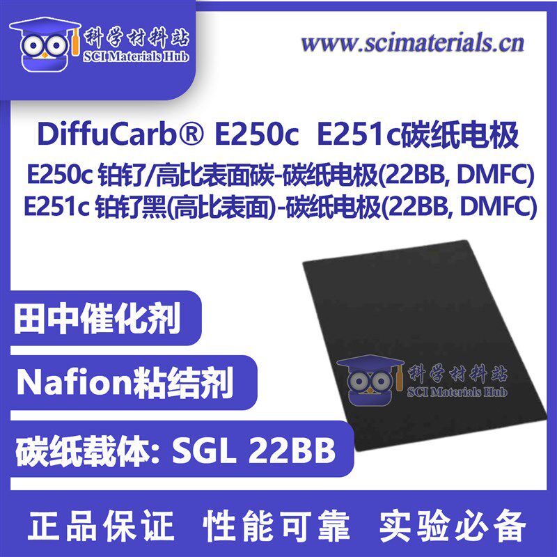 DiffuCarb E250c E251c 田中铂钌 碳纸电极 甲醇燃料电池 DMFC